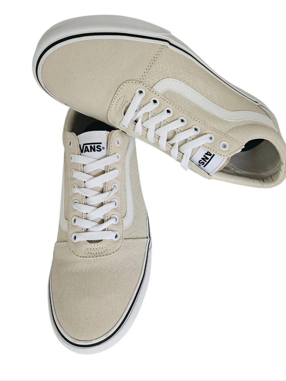 Vans Ward OTW Logo New Men’s Turtledove/White Canvas Sneakers Size Men 12